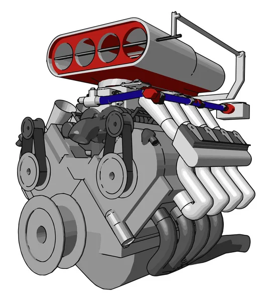 Vynález mechanického inženýrovského vektoru nebo barevné ilustrace — Stockový vektor