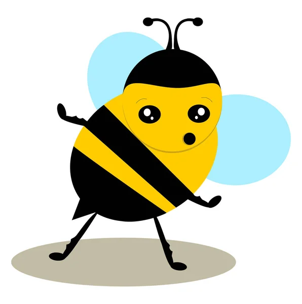 Bee vektorszínű illusztráció. — Stock Vector