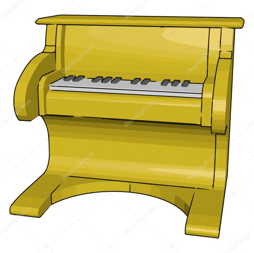 A Pianola toy Picture vector or color illustration