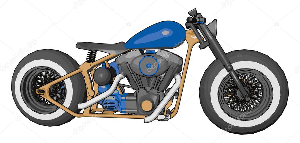 Rush bike driving problem vector or color illustration