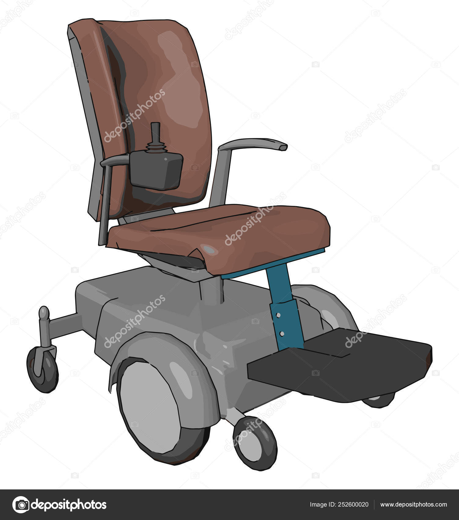 A Motorized Wheelchair Machine Vector Or Color Illustration Stock Vector C Morphart 252600020