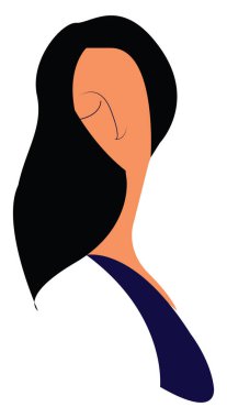 Mor kıyafet vektör veya renk Illustration ile bir bayan