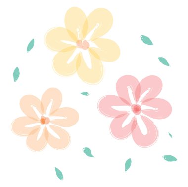 Sarı çiçekler vektör veya renk illüstrasyon