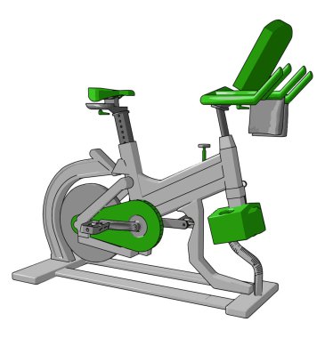 Kapalı egzersiz Bisiklet vektör veya renk illüstrasyon