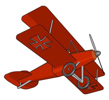 Biplane tarzı Vintage Uçak Retro düzlem vektör veya renk illus
