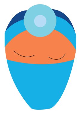 Bir doktorun yüz vektörü veya renkli Illustration