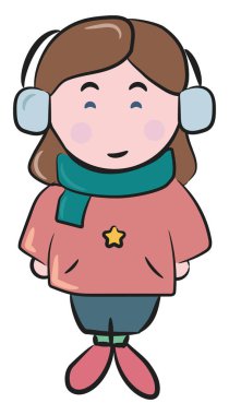 Sıcak Noel elbise vektör veya renk illüstrasyon