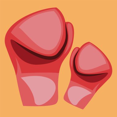 Boks eldiven vektör renk illüstrasyon.