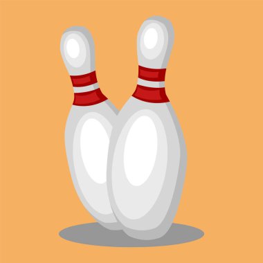 Bowling Pins vektör renk illüstrasyon.