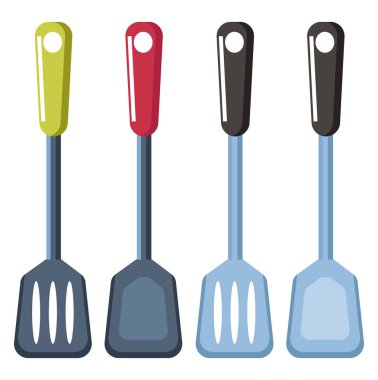 Spatulas vektör renk illüstrasyon.