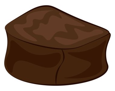 Lezzetli bir brauni, vektör renk illüstrasyon.