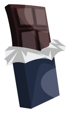 Koyu mavi Wrap kağıt vektör Illustration wh üzerinde koyu çikolata