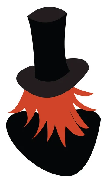 Czarny top Hat wektor lub kolor ilustracji — Wektor stockowy