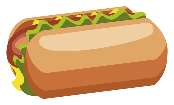 Sandwich vettoriale illustrazione a colori . — Vettoriale Stock
