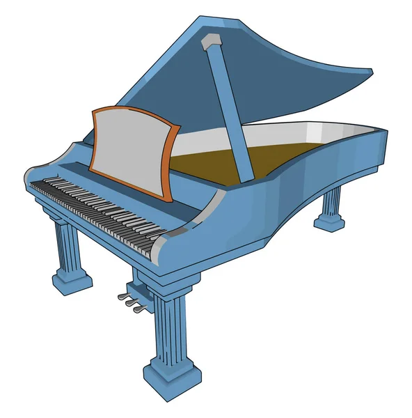 Un vector de piano de cola o ilustración en color — Archivo Imágenes Vectoriales