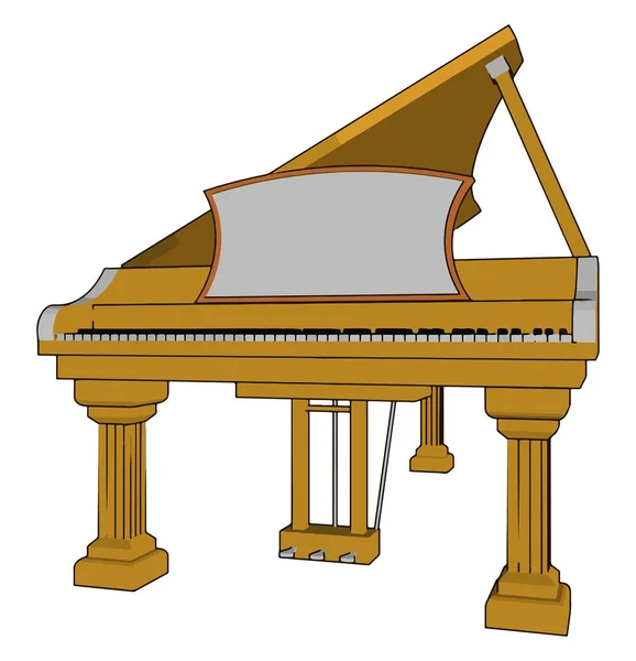 Piano para vector de instrumentos de música o ilustración en color — Archivo Imágenes Vectoriales