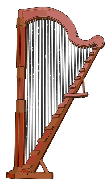 Harp a musical instrument vector or color illustration — Stock Vector