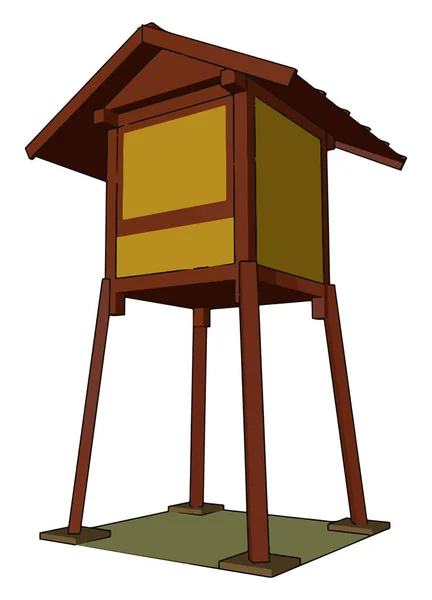 Ventajas del vector de casa torre de caza o ilustración en color — Vector de stock