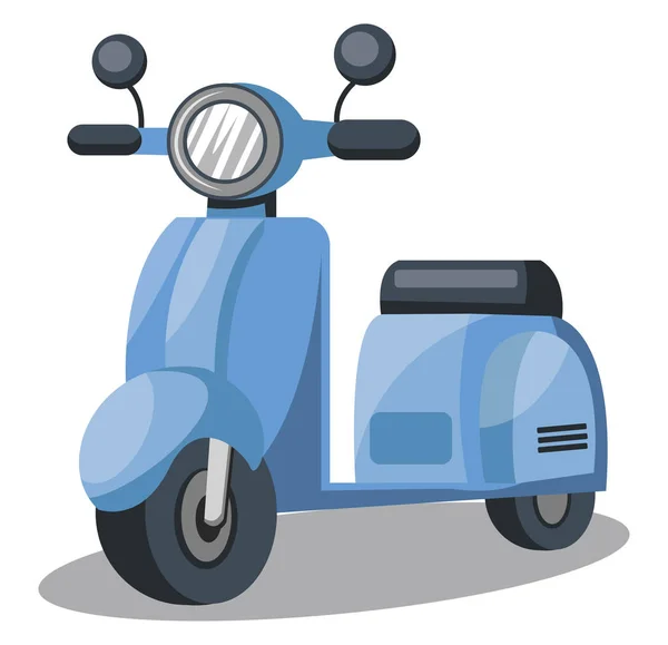 Ilustración vectorial de scooter azul claro sobre fondo blanco . — Vector de stock