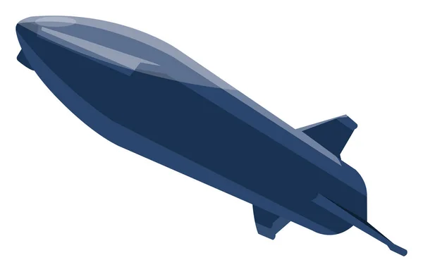 Illustrazione minimalista blu scuro del vettore del missile sulla parte posteriore bianca — Vettoriale Stock