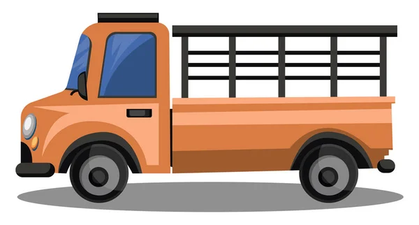 Orange Lory last bil för transport av glas vektor illustrition på — Stock vektor