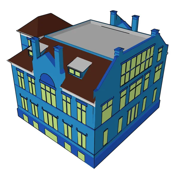 집 집과 다양 한 시설 벡터 또는 색상 illustrati — 스톡 벡터