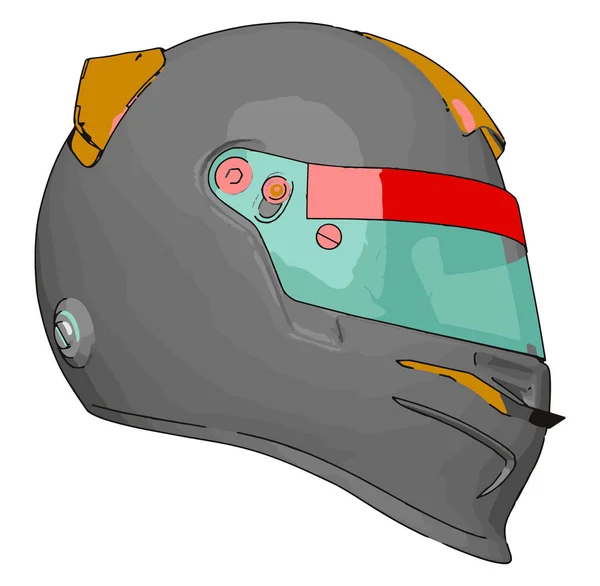 Helm een volledige beschermings vector of kleuren Illustratie — Stockvector