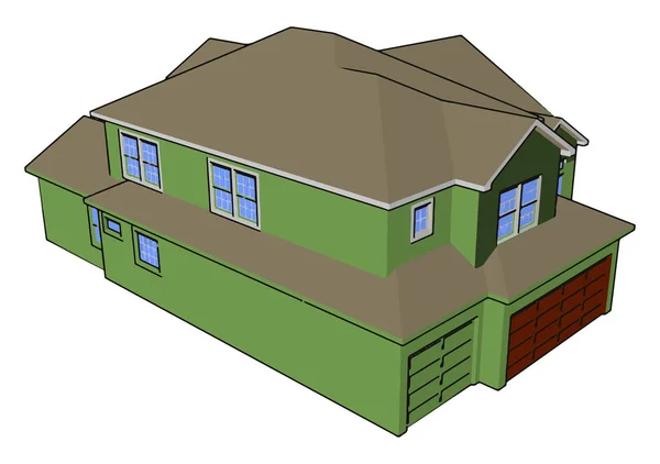 房子作为风雨棚向量或颜色例证 — 图库矢量图片