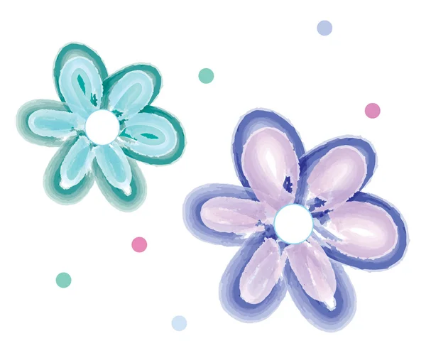 Fleur avec vecteur pétales ou illustration couleur — Image vectorielle