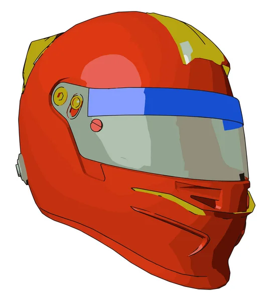 Un objet protecteur casque peinture vecteur ou illustration couleur — Image vectorielle