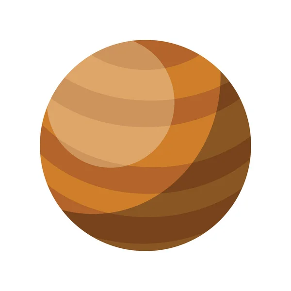 Eenvoudige Jupiter vector illustratie op witte achtergrond — Stockvector