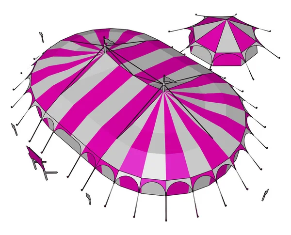 Красивый вектор палатки или цветная иллюстрация — стоковый вектор