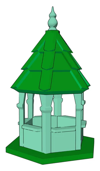 Небольшая структура с шестью колоннами мирный вектор или цвет illu — стоковый вектор