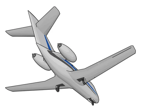 Avión su amplio espectro utiliza ilustración vectorial o a color — Archivo Imágenes Vectoriales