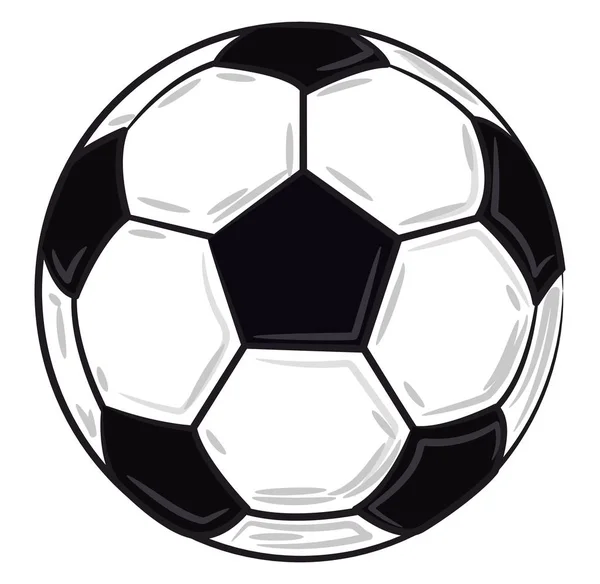 Een witte & Black Soccer Ball vector of kleur illustratie — Stockvector