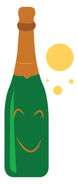 Un vecteur qui sent le champagne ou une illustration couleur — Image vectorielle