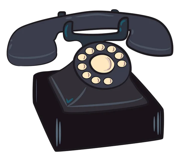 Dialer vaste telefoon vector of kleur illustratie — Stockvector