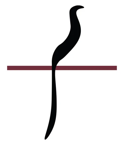 Schwarzer Vogelvektor oder farbige Abbildung — Stockvektor