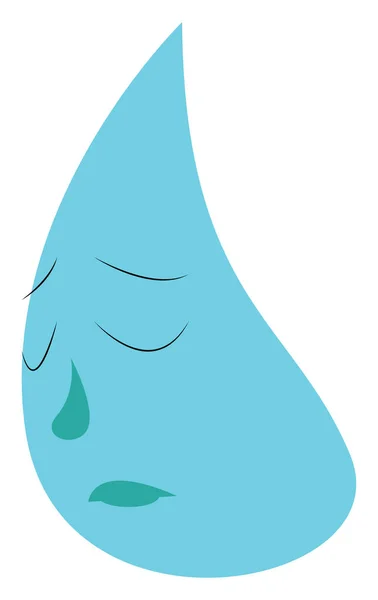 Water druppel vector of kleur illustratie — Stockvector