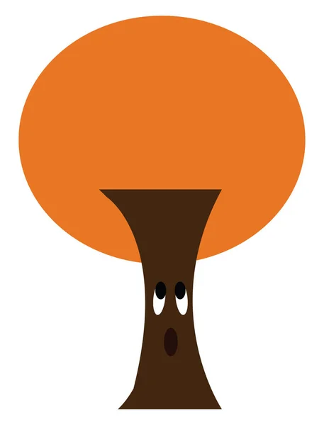 Un árbol impactado vector o ilustración de color — Vector de stock