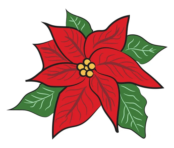 크리스마스 축제 꽃 장식 벡터 또는 색상 일러스트 — 스톡 벡터