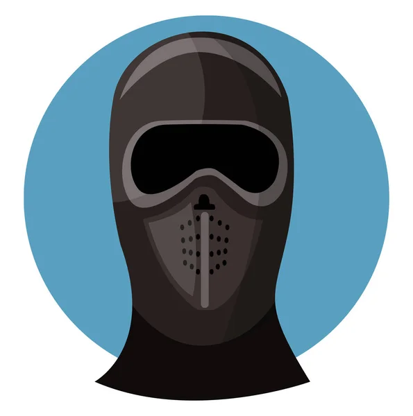 Εικόνα διανυσματικού χρώματος μάσκας προσώπου. — Διανυσματικό Αρχείο