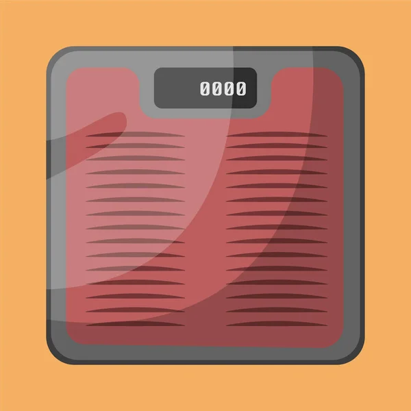 Machine de pesage illustration vectorielle de couleur . — Image vectorielle