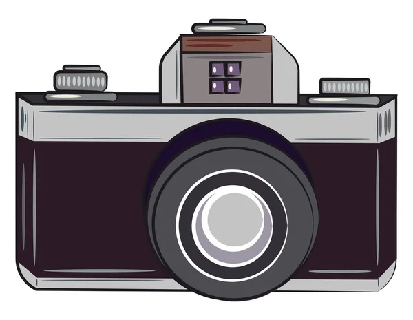 Silhouette bir kamera vektörü veya renk Illustration — Stok Vektör