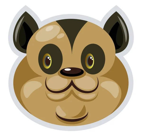 Panda marrón, ilustración de color vectorial . — Vector de stock