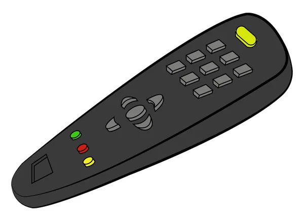 Remote TV dengan vektor tombol atau ilustrasi warna - Stok Vektor