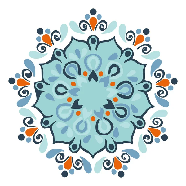Spiritual lotus mandala design vektor atau ilustrasi warna - Stok Vektor