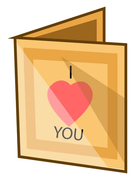 I Love You, ilustración de color vectorial . — Vector de stock