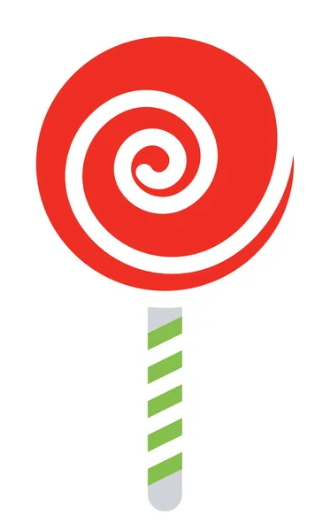 Rode Lollypop Candy vector of kleur illustratie — Stockvector