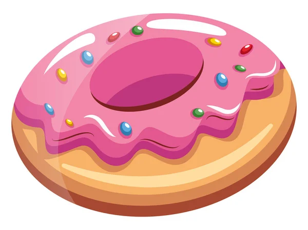 Roze choco taart, Vector kleur illustratie. — Stockvector